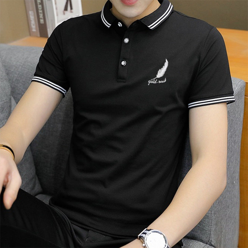 polo Shirt Business Casual Short-Sleeved Youth Fashion Half-Sleeved Shirt